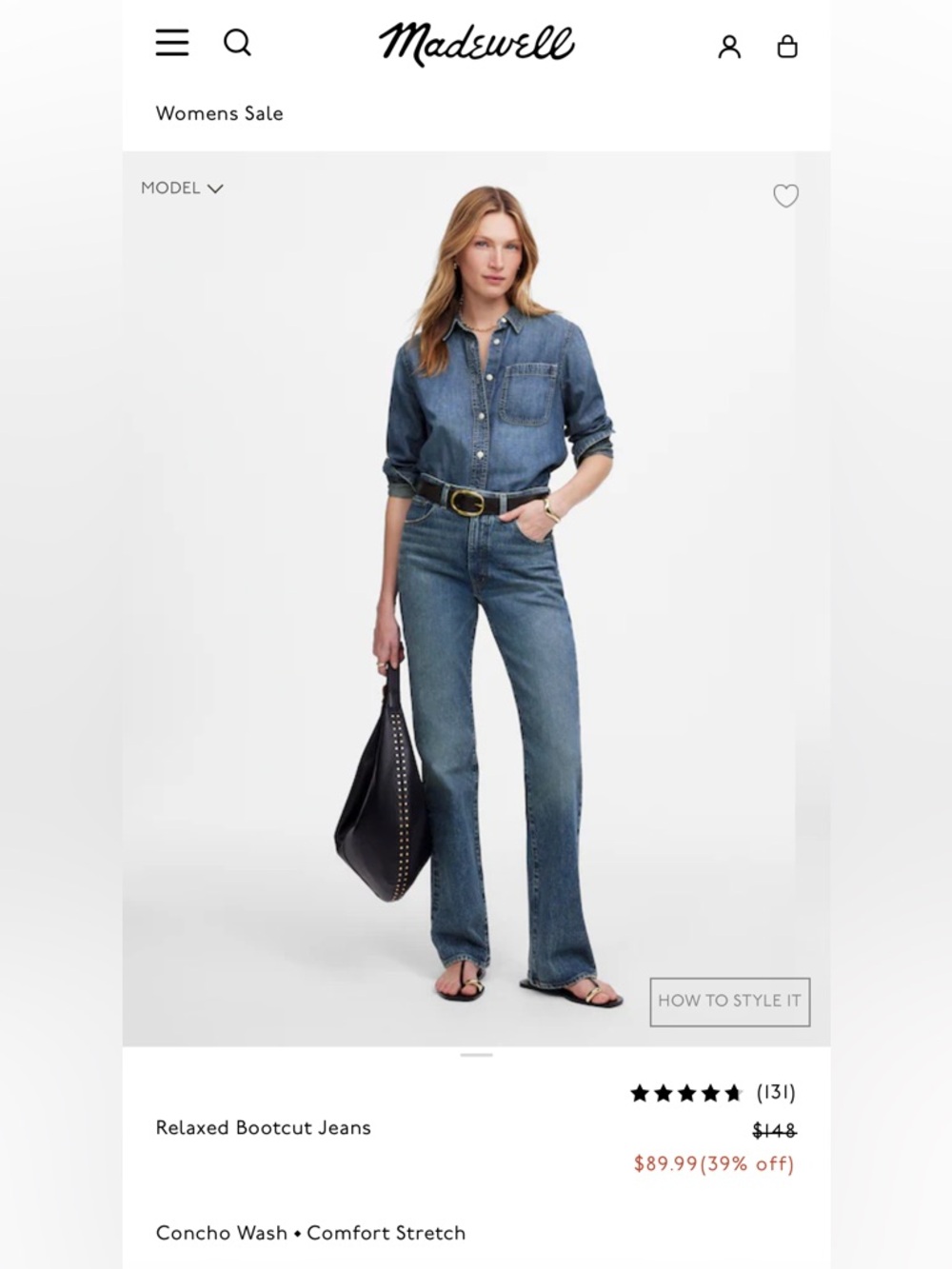 Madewell - Relaxed Bootcut Jeans - Concho Wash